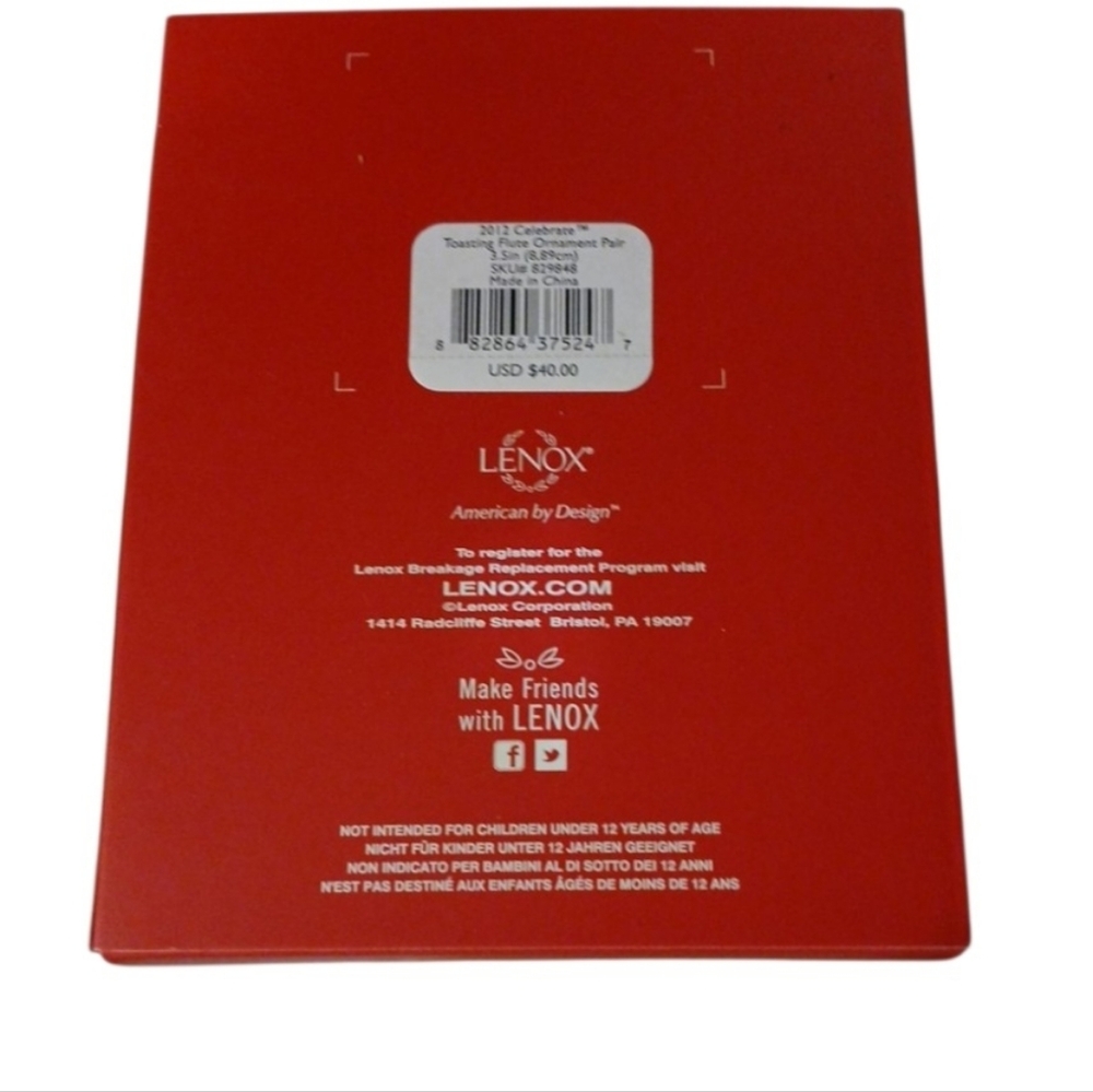 Lenox "2012" Celebrate Ornament - Picture 2 of 5